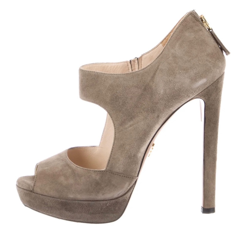 PRADA PEEP TOE PLATFORM PUMP